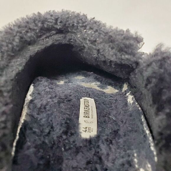 Birkenstock Zermatt Shearling Clogs 44 Mens 11 Black Suede Slip On‎ Lined Shoes - Picture 13 of 15